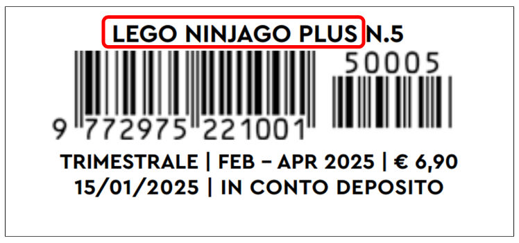 Titolo e numero rivista